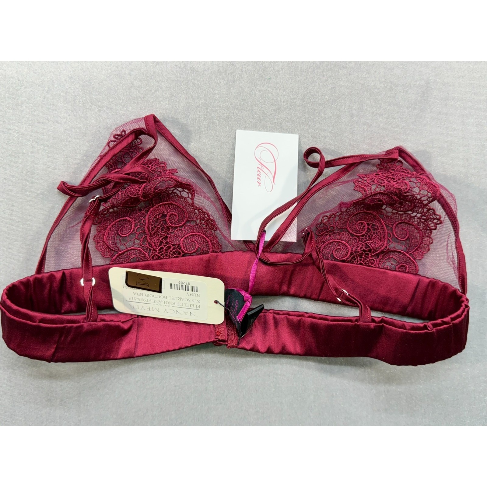 Nwt Fleur Of England Scarlet Boudoir Bra Ft993 Size M — image 5 of 8